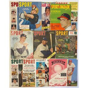Vintage 1950s Sports Mags Mickey Mantle Willie Mays Ted Williams Paul Hornung
